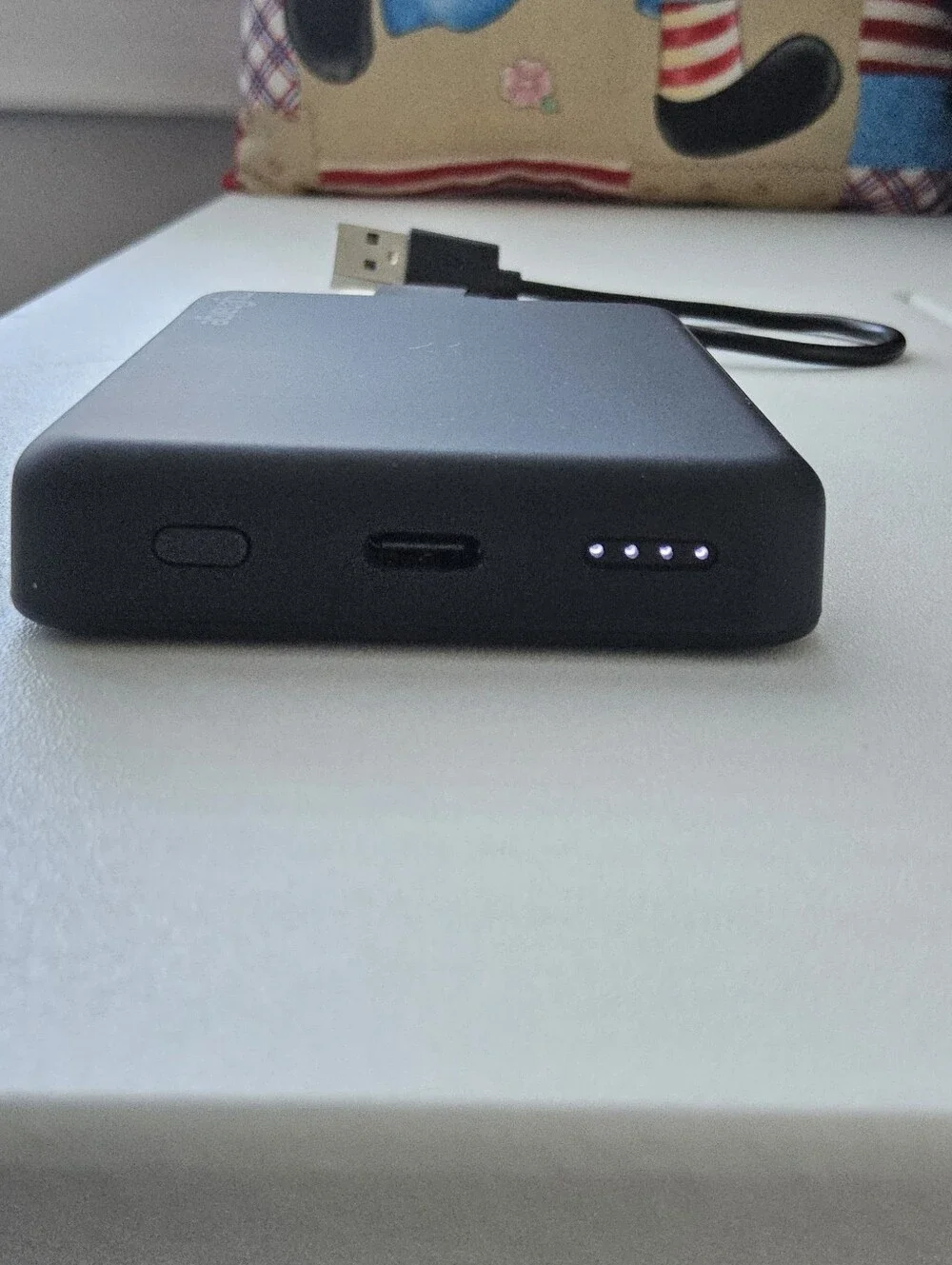 myCharge Portable Power Bank in Black 5,000 mAh capacit